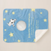 Baby Simple Blue Whimsical Kinderzimmer Rhyme Star Sherpadecke (Vorderseite (Horizontal))
