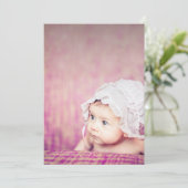 Baby Sip & See Thank You Birth Announcement Einladung (Stehend Vorderseite)