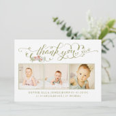 Baby Sip & See Vielen Dank für die Geburtserklärun Einladung (Stehend Vorderseite)