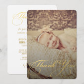 Baby Sip & See Vielen Dank Geburtserklärung Einladung (Vorne/Hinten)