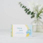 Baby Sitter Business Card Blue Schnuller Visitenkarte (Stehend Vorderseite)
