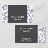 BABY SITTER MODERNER STIL VISITENKARTE (Vorne/Hinten)