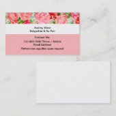 Baby Sitter und AU Pair Business Cards Visitenkarte (Vorne/Hinten)