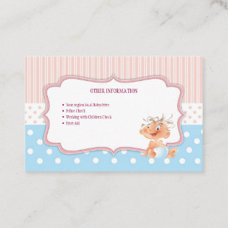 Baby sitters, Business card Visitenkarte