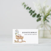 Baby Sitting Kinderzimmer Boho Crib Säugling Visitenkarte (Stehend Vorderseite)