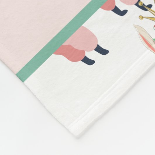 Baby sitzt Niedlich Pink Lama's and Green Cactus B Fleecedecke (Ecke)