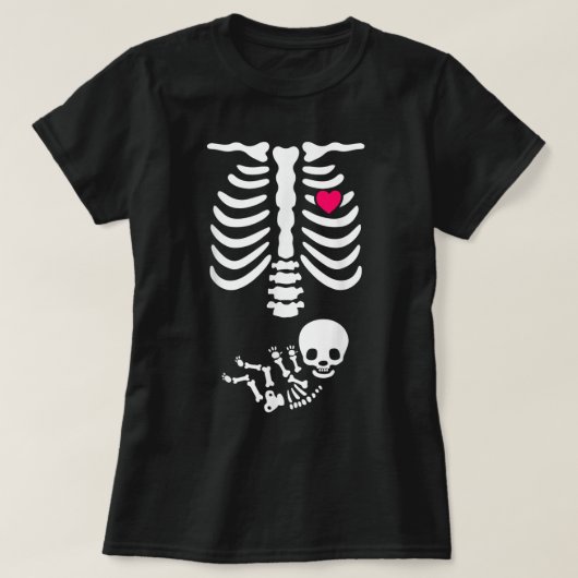 Baby Skeleton Schwangerschaft Ankündigung Röntgen  T-Shirt (Design vorne)