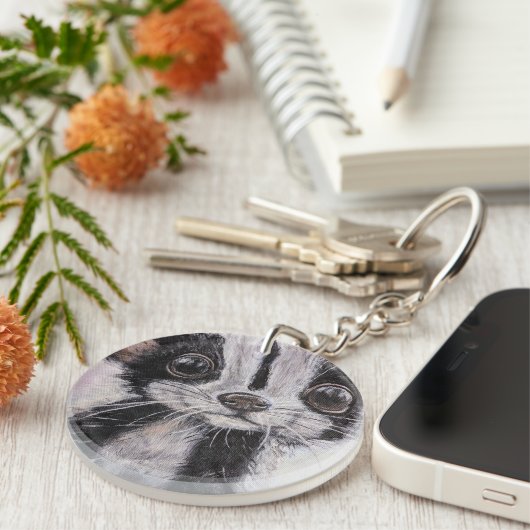 Baby Skunk Acrylic Schlüsselanhänger (Vorderseite rechts)