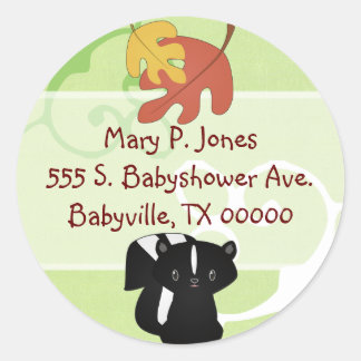 Baby Skunk Address Label Stickers