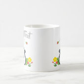 Baby Skunk, Butterfly & Blume Kaffeetasse (Mittel)