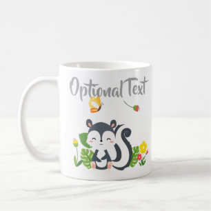 Baby Skunk, Butterfly & Blume Kaffeetasse