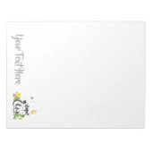 Baby Skunk, Butterfly & Blume Notizblock (Vorderseite)