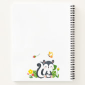 Baby Skunk, Butterfly & Blume Notizblock (Rückseite)