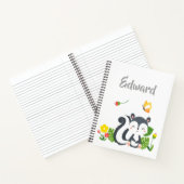 Baby Skunk, Butterfly & Blume Notizblock (Innenseite)