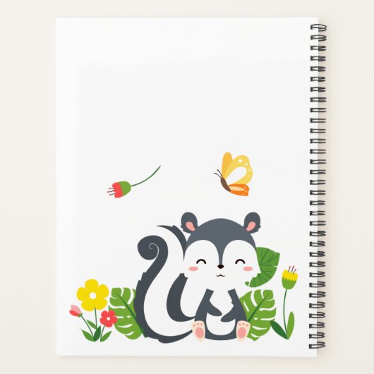Baby Skunk, Butterfly & Blume Planer (Rückseite)