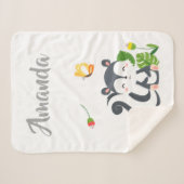 Baby Skunk, Butterfly & Blume Sherpadecke (Vorderseite (Horizontal))