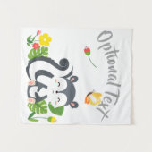 Baby Skunk, Butterfly & Blume Wandteppich (Vorderseite (Horizontal))