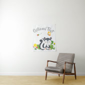 Baby Skunk, Butterfly & Blume Wandteppich (Beispiel)