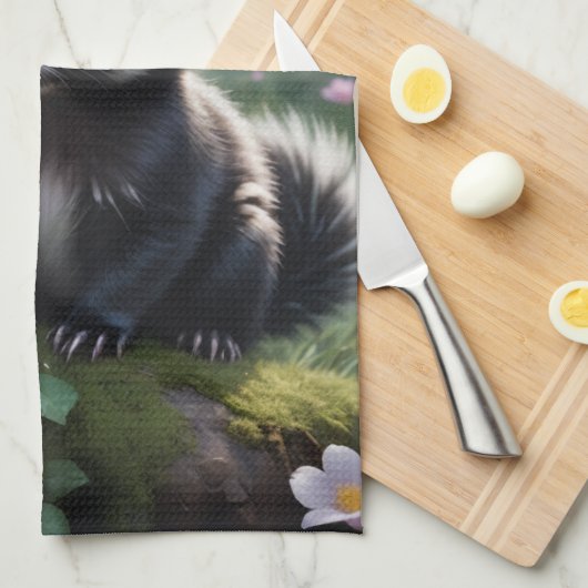 Baby Skunk Geschirrtuch (Viertel Falte)