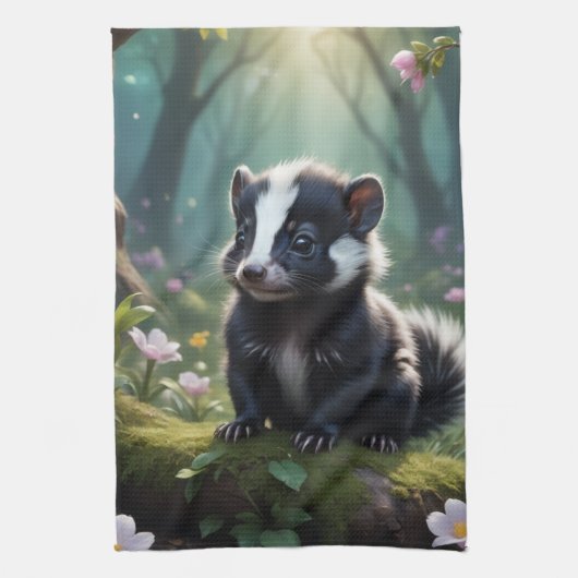 Baby Skunk Geschirrtuch (Vertikal)