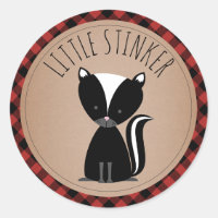 Baby Skunk Kariert Baby Shower