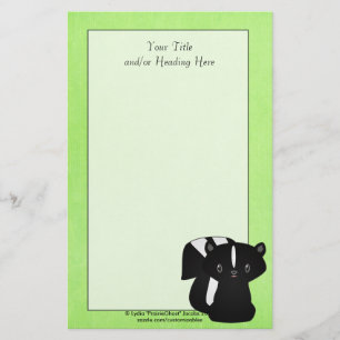 Baby Skunk Stationery Briefpapier