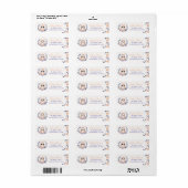 Baby Sloth Boho Floral Design - Rücksendeadresse (Vorne)