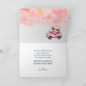 Baby Sloth Car Erster Valentinstag Feiertagskarte (Innenseite)
