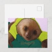 Baby Sloth in Pajamas Postkarte (Vorne/Hinten)