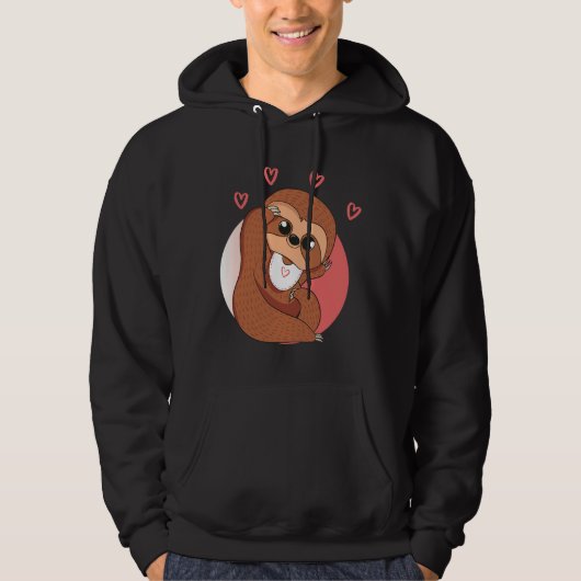 Baby Sloth Liebe Hoodie (Vorderseite)