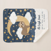 Baby Sloth Moon Baby Sherpa Blanket Sherpadecke (Vorderseite (Horizontal))
