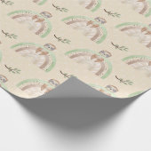 Baby Sloth Rainbow Geschenkpapier (Ecke)