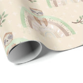 Baby Sloth Rainbow Geschenkpapier (Rolleneckpunkt)