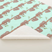 Baby Sloths am Baummuster hängen Sherpadecke (3/4)