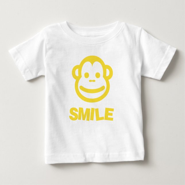 Baby-Smile-T - Shirt mit frechen Affen (Vorderseite)