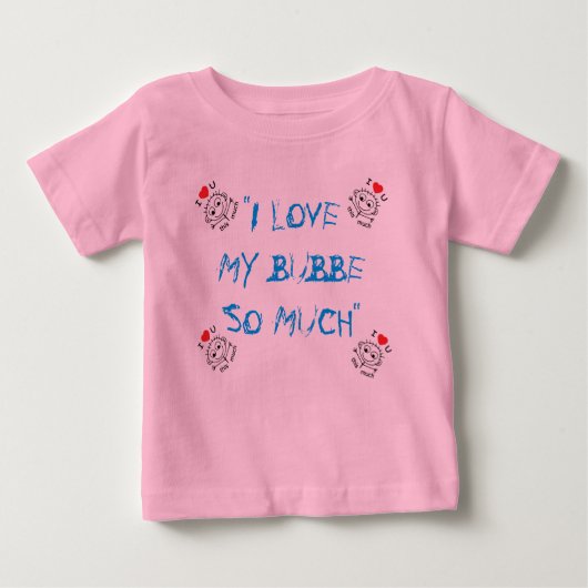 BABY SNAP BOTTOM I LIEBE BUBBE TURQUOISE NIEDLICH BABY T-SHIRT (Vorderseite)