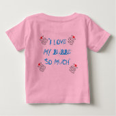 BABY SNAP BOTTOM I LIEBE BUBBE TURQUOISE NIEDLICH BABY T-SHIRT (Rückseite)