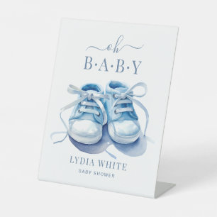 Baby Sneaker Baby-Party, Jungen-Baby-Party Sockelschild