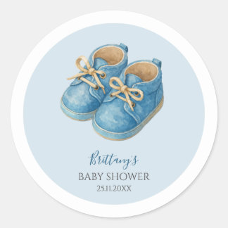Baby Sneaker Baby Shower Minimalist Sport Runder Aufkleber
