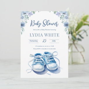 Baby-Sneaker-Einladung zur Babyparty, Baby Junge Einladung