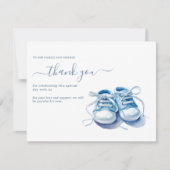 Baby Sneakers Baby Shower Invasion, Baby Boy Dankeskarte (Vorderseite)