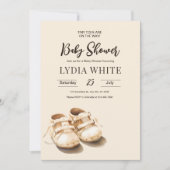 Baby Sneakers Babydusche Einladung, Geschlechtsneu Einladung (Vorderseite)