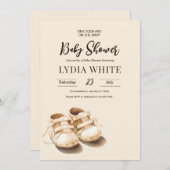 Baby Sneakers Babydusche Einladung, Geschlechtsneu Einladung (Vorne/Hinten)