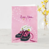 Baby Sneakers for Niece Karte (Gelbe Blume)