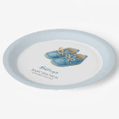 Baby Sneakers Sports Baby Shower  Pappteller (Schrägansicht)