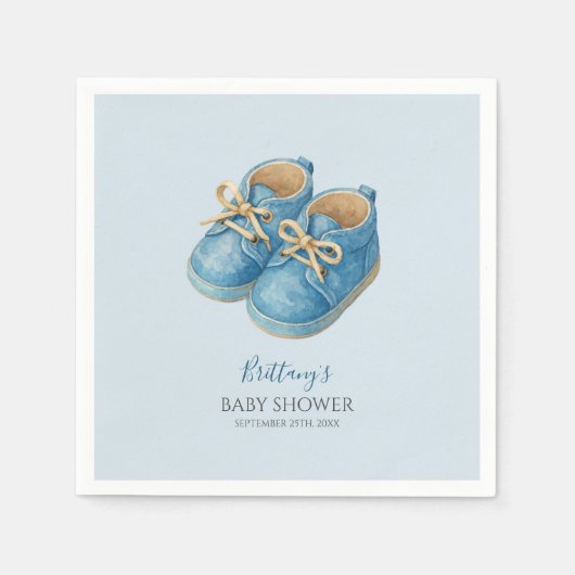 Baby Sneakers Sports Baby Shower  Serviette (Vorderseite)