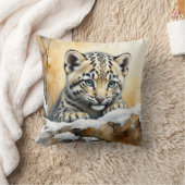 Baby Snow Leopard Kissen (Decke)