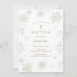 Baby Snowflake Taufe Einladung