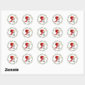 Baby Snowman Classic Round Sticker (Blatt)