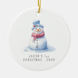 Baby Snowman | Erste Weihnachten des Kindes Keramik Ornament